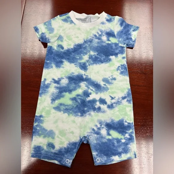 First Impressions Blue and Tie-Dye Baby Rompers Sz 12 Months - Picture 5 of 7